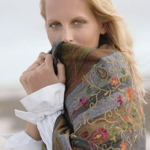 Wool boiled shawls